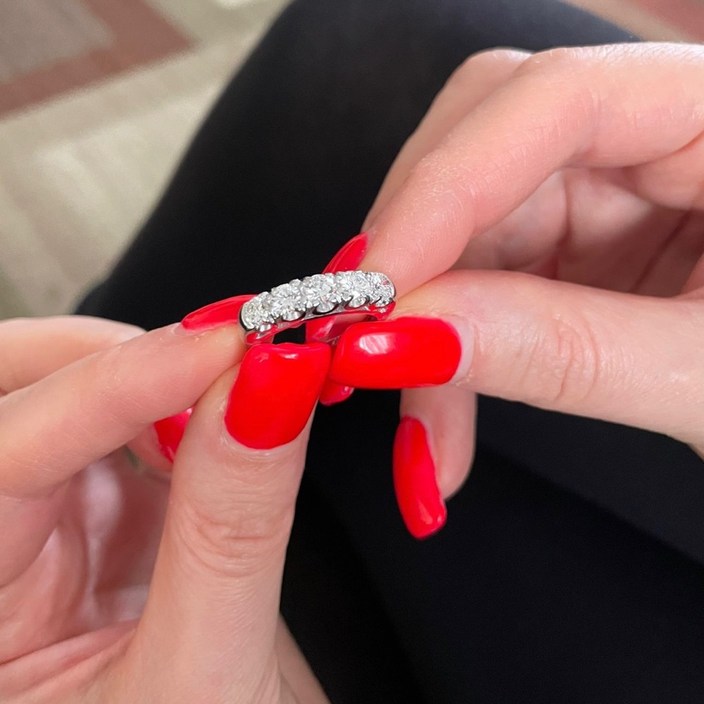 Diamond 5 Stone Ring - image 1